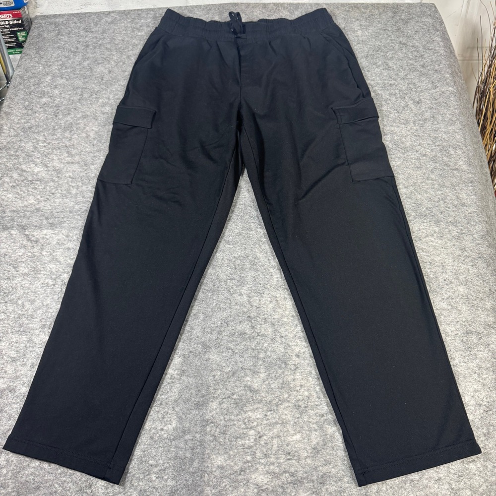 Mondetta Performance Luxury Black Cargo Pants Womens XL Stretch Drawstring 3382